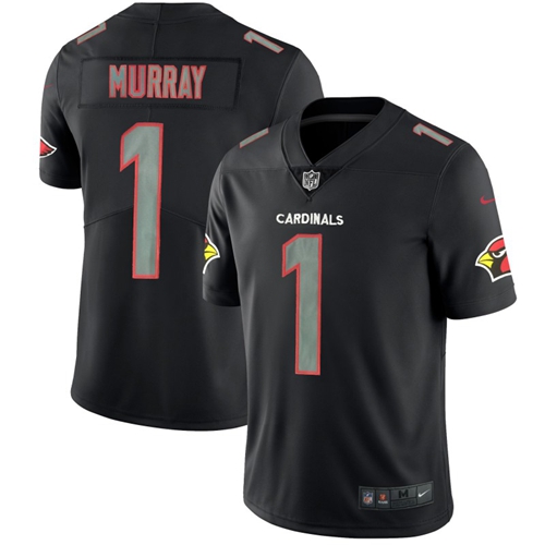 Personalized Cardinals #1 Kyler Murray Black Men’s Stitched Football Limited Rush Impact Jersey