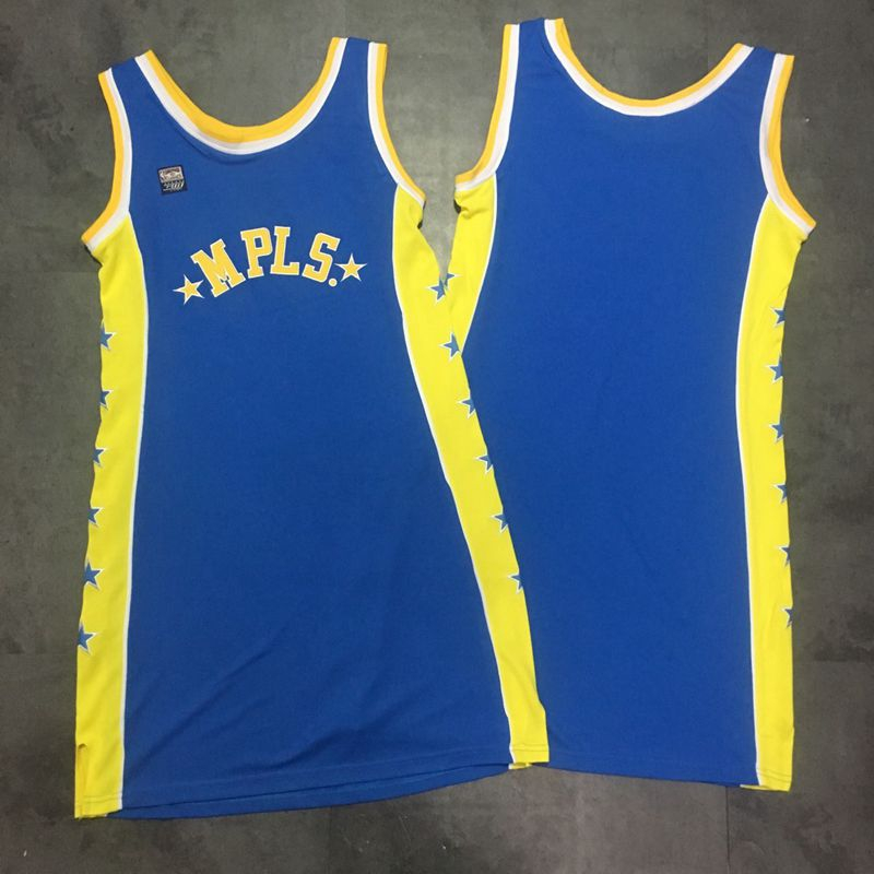 Personalized Lakers Blank Blue Women Hardwood Classics Dress Jersey