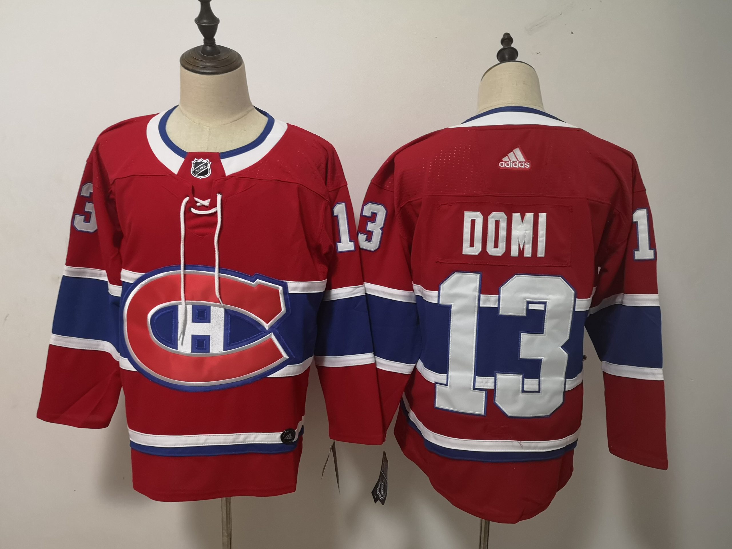 Personalized Canadiens 13 Max Domi Red Jersey