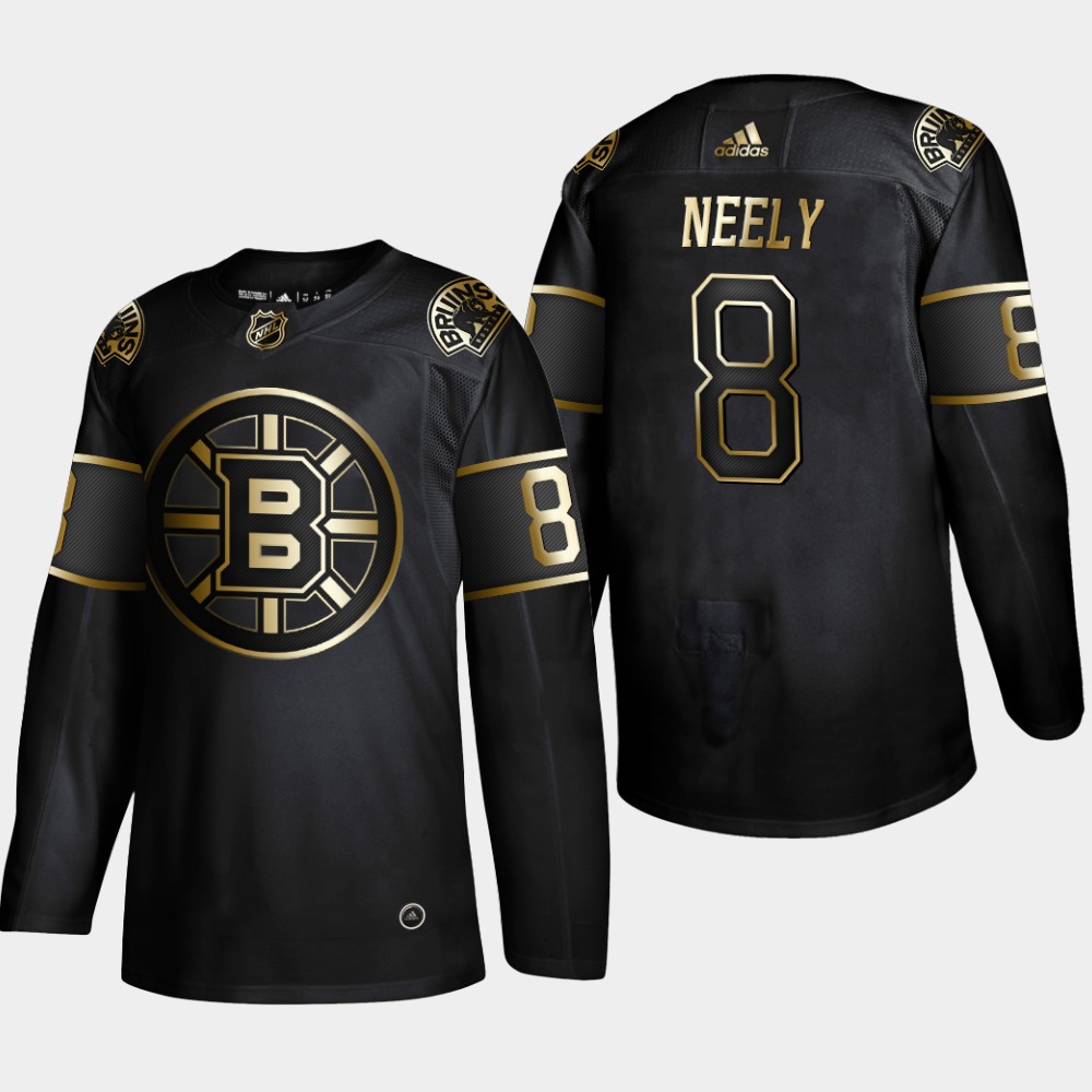 Personalized Bruins 8 Cam Neely Black Gold Jersey