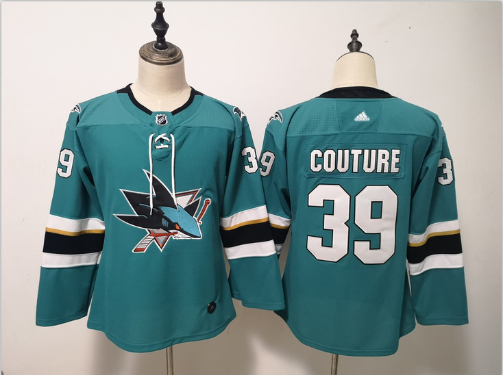 Personalized Sharks 39 Logan Couture Teal Youth Jersey