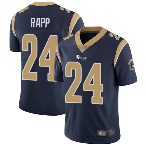 Personalized Rams #24 Taylor Rapp Navy Blue Team Color Men’s Stitched Football Untouchable Limited Jersey