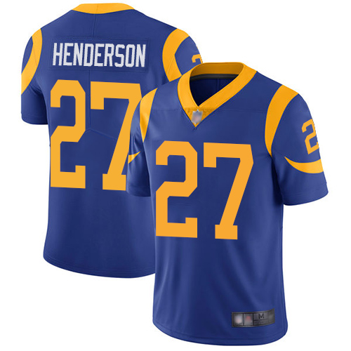 Personalized Rams #27 Darrell Henderson Royal Blue Alternate Men’s Stitched Football Untouchable Limited Jersey