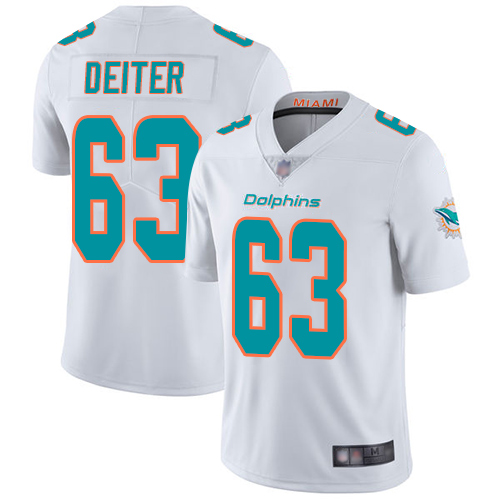 Personalized Dolphins #63 Michael Deiter White Men’s Stitched Football Untouchable Limited Jersey