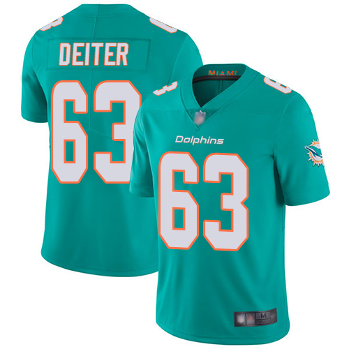 Personalized Dolphins #63 Michael Deiter Aqua Green Team Color Men’s Stitched Football Untouchable Limited Jersey