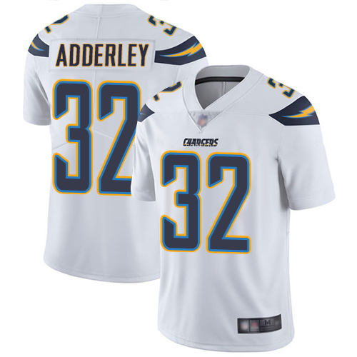 Personalized Chargers #32 Nasir Adderley White Men’s Stitched Football Untouchable Limited Jersey