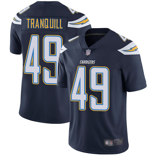 Personalized Chargers #49 Drue Tranquill Navy Blue Team Color Men’s Stitched Football Untouchable Limited Jersey