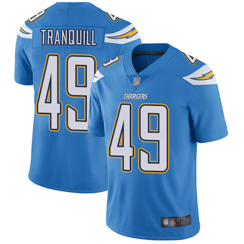 Personalized Chargers #49 Drue Tranquill Electric Blue Alternate Men’s Stitched Football Untouchable Limited Jersey