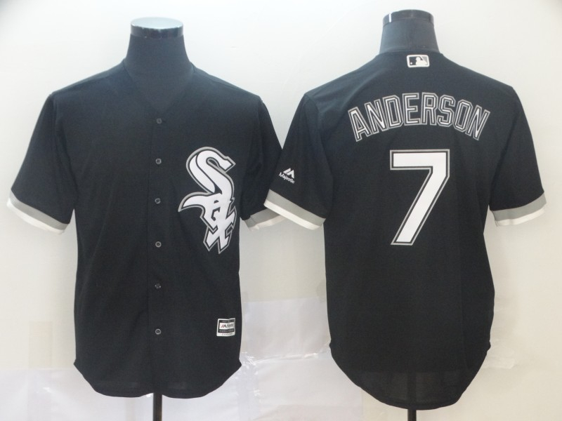 Personalized White Sox 10 Yoan Moncada Black Cool Base Jersey