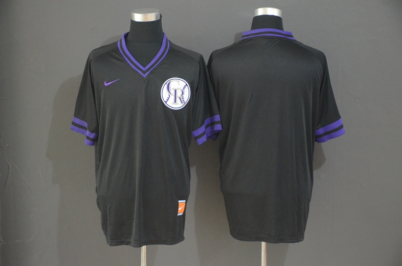Personalized Rockies Blank Black Throwback Jersey