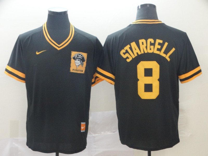 Personalized Pirates 8 Willie Stargell Black Throwback Jersey