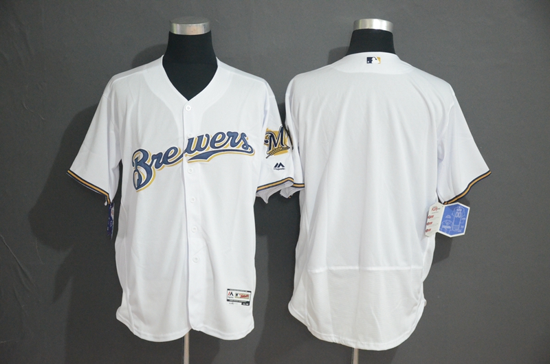 Personalized Brewers Blank White Flexbase Jersey