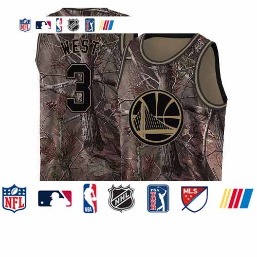 Personalized Warriors #3 David West Camo 2019 Finals Bound Basketball Swingman Realtree Collection Jersey