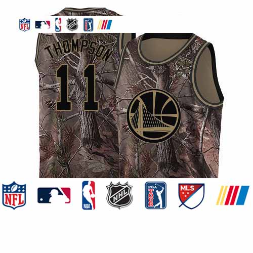 Personalized Warriors #11 Klay Thompson Camo 2019 Finals Bound Basketball Swingman Realtree Collection Jersey