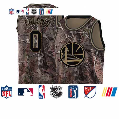 Personalized Warriors #0 DeMarcus Cousins Camo 2019 Finals Bound Basketball Swingman Realtree Collection Jersey
