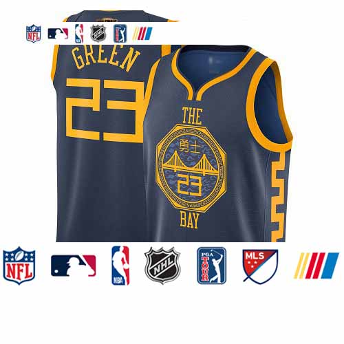Personalized Warriors #23 Draymond Green Navy 2019 Finals Bound Basketball Swingman City Edition 2018 19 Jersey