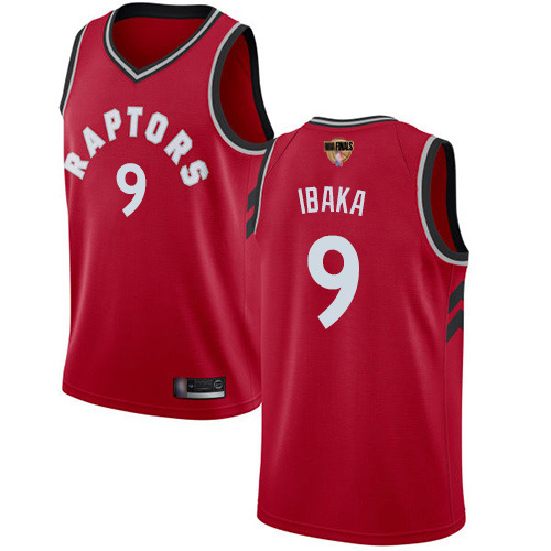 Personalized Raptors #9 Serge Ibaka Red 2019 Finals Bound Basketball Swingman Icon Edition Jersey