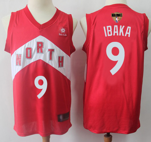 Personalized Raptors #9 Serge Ibaka Red 2019 Finals Bound Basketball Swingman Earned Edition Jersey