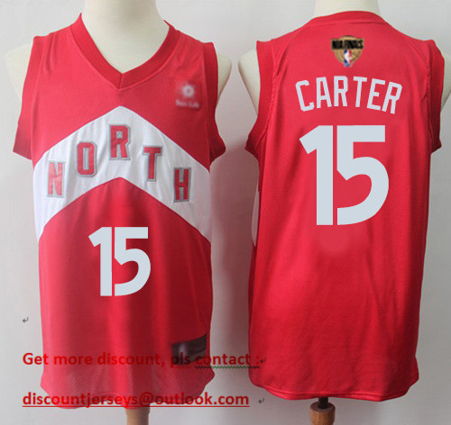 Personalized Raptors #15 Vince Carter Red 2019 Finals Bound Basketball Swingman Earned Edition Jersey