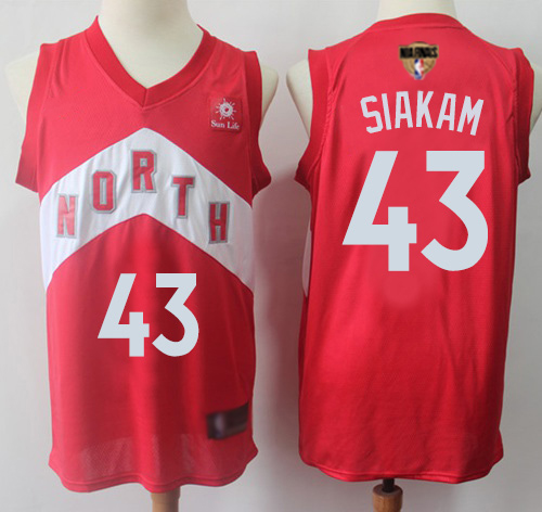 Personalized Raptors #43 Pascal Siakam Red 2019 Finals Bound Basketball Swingman Earned Edition Jersey