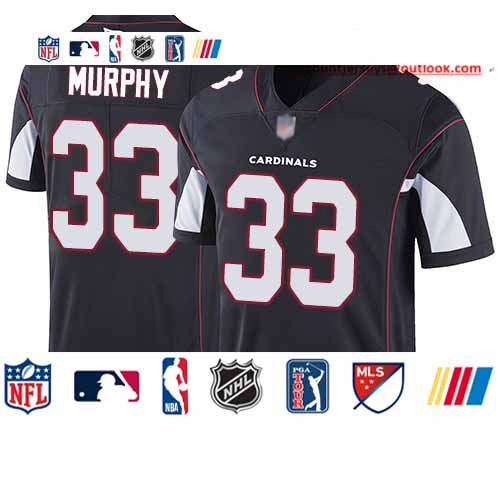 Personalized Cardinals #33 Byron Murphy Black Alternate Youth Stitched Football Untouchable Limited Jersey