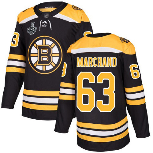 Personalized Bruins #63 Brad Marchand Black Home Authentic Stanley Cup Final Bound Youth Stitched Hockey Jersey