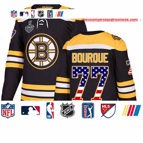 Personalized Bruins #77 Ray Bourque Black Home Authentic USA Flag Stanley Cup Final Bound Youth Stitched Hockey Jersey