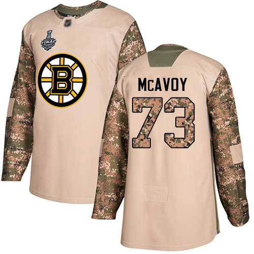 Personalized Bruins #73 Charlie McAvoy Camo Authentic 2017 Veterans Day Stanley Cup Final Bound Youth Stitched Hockey Jersey