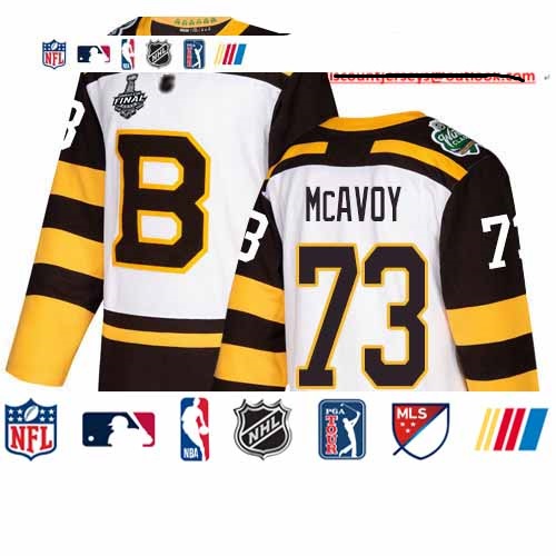 Personalized Bruins #73 Charlie McAvoy White Authentic 2019 Winter Classic Stanley Cup Final Bound Youth Stitched Hockey Jersey