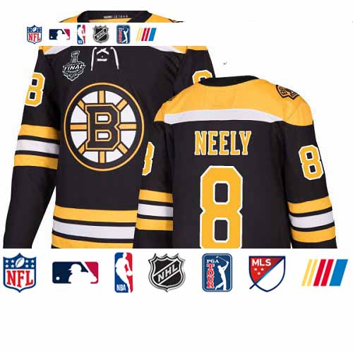 Personalized Bruins #8 Cam Neely Black Home Authentic Stanley Cup Final Bound Youth Stitched Hockey Jersey