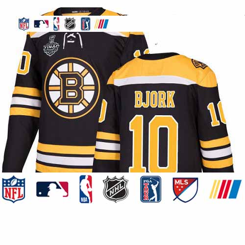 Personalized Bruins #10 Anders Bjork Black Home Authentic Stanley Cup Final Bound Youth Stitched Hockey Jersey