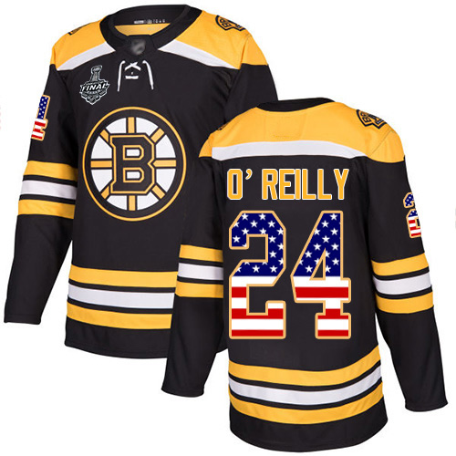 Personalized Bruins #24 Terry O’Reilly Black Home Authentic USA Flag Stanley Cup Final Bound Youth Stitched Hockey Jersey