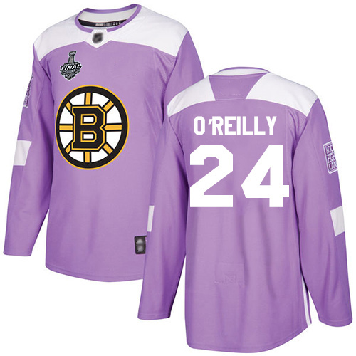 Personalized Bruins #24 Terry O’Reilly Purple Authentic Fights Cancer Stanley Cup Final Bound Youth Stitched Hockey Jersey