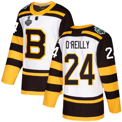 Personalized Bruins #24 Terry O’Reilly White Authentic 2019 Winter Classic Stanley Cup Final Bound Youth Stitched Hockey Jersey