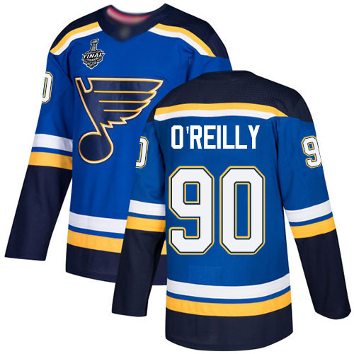 Personalized Blues #90 Ryan O’Reilly Blue Home Authentic Stanley Cup Final Bound Stitched Youth Hockey Jersey
