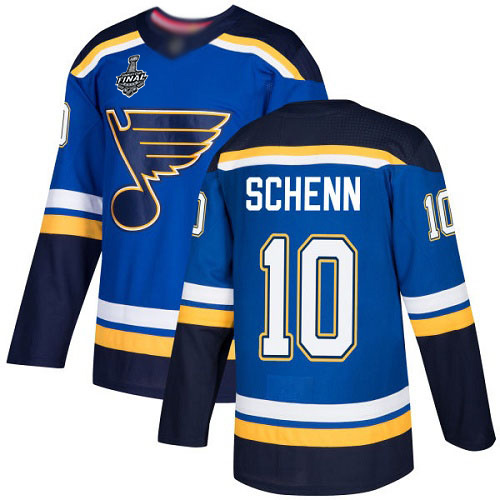 Personalized Blues #10 Brayden Schenn Blue Home Authentic Stanley Cup Final Bound Stitched Youth Hockey Jersey