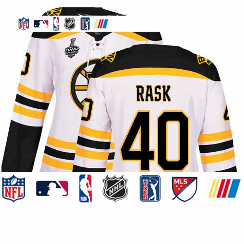 Personalized Bruins #40 Tuukka Rask White Road Authentic Stanley Cup Final Bound Women’s Stitched Hockey Jersey