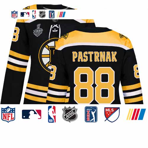 Personalized Bruins #88 David Pastrnak Black Home Authentic Stanley Cup Final Bound Women’s Stitched Hockey Jersey