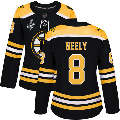 Personalized Bruins #8 Cam Neely Black Home Authentic Stanley Cup Final Bound Women’s Stitched Hockey Jersey