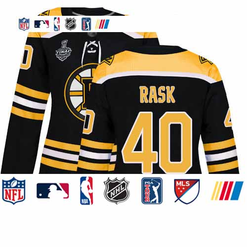 Personalized Bruins #40 Tuukka Rask Black Home Authentic Stanley Cup Final Bound Women’s Stitched Hockey Jersey