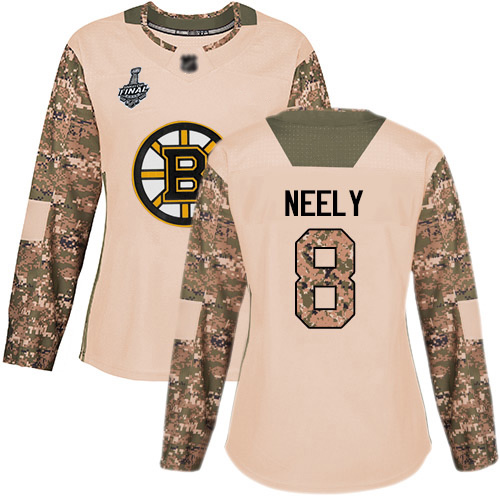 Personalized Bruins #8 Cam Neely Camo Authentic 2017 Veterans Day Stanley Cup Final Bound Women’s Stitched Hockey Jersey