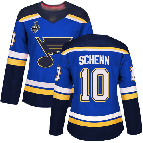 Personalized Blues #10 Brayden Schenn Blue Home Authentic Stanley Cup Final Bound Women’s Stitched Hockey Jersey