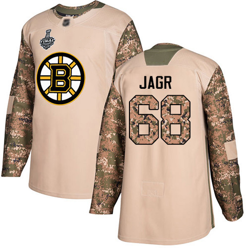Personalized Bruins #68 Jaromir Jagr Camo Authentic 2017 Veterans Day Stanley Cup Final Bound Stitched Hockey Jersey
