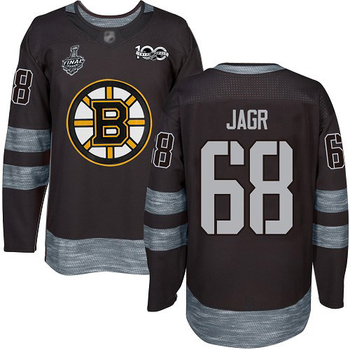 Personalized Bruins #68 Jaromir Jagr Black 1917-2017 100th Anniversary Stanley Cup Final Bound Stitched Hockey Jersey