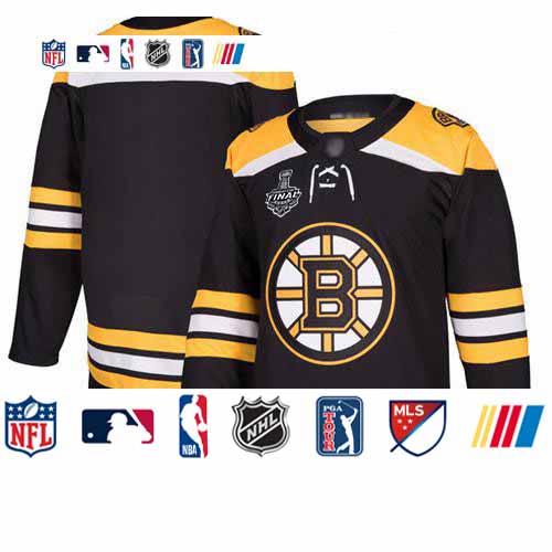 Personalized Bruins Blank Black Home Authentic Stanley Cup Final Bound Stitched Hockey Jersey