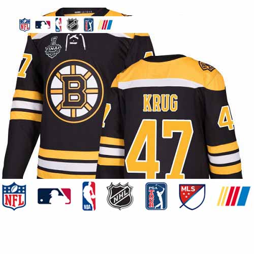 Personalized Bruins #47 Torey Krug Black Home Authentic Stanley Cup Final Bound Stitched Hockey Jersey