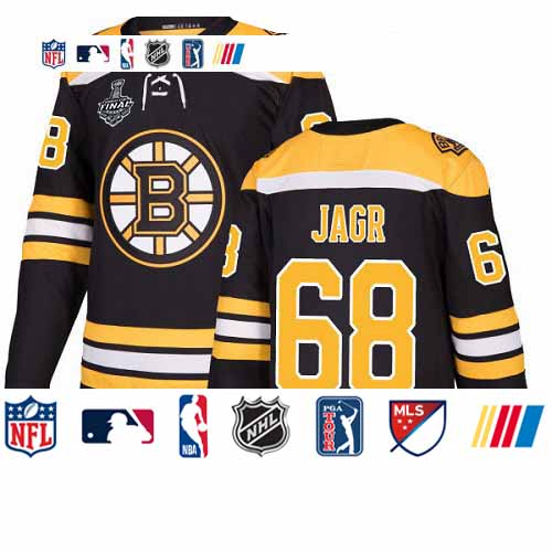 Personalized Bruins #68 Jaromir Jagr Black Home Authentic Stanley Cup Final Bound Stitched Hockey Jersey