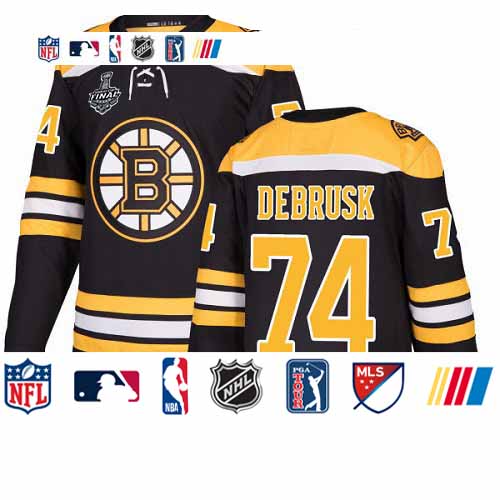 Personalized Bruins #74 Jake DeBrusk Black Home Authentic Stanley Cup Final Bound Stitched Hockey Jersey