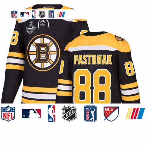 Personalized Bruins #88 David Pastrnak Black Home Authentic Stanley Cup Final Bound Stitched Hockey Jersey