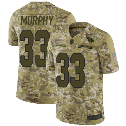 Personalized Cardinals #33 Byron Murphy Camo Men’s Stitched Football Limited 2018 Salute to Service Jersey